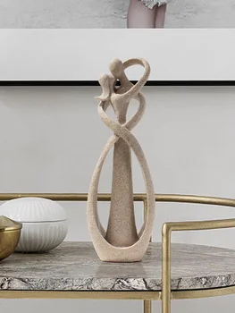 Embracing Couple Sculpture Decor 1