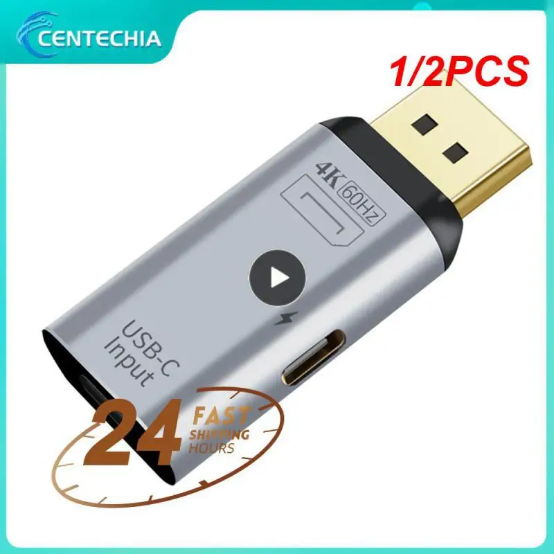 Adattatore Di Tipo C 4K Da 1/2 Pezzi A Dp/Hdmi-Compatibile/Cavo Mini Dp Da Tipo C A Adattatore Thunderbolt 3 Per Telefono Laptop Tipo C