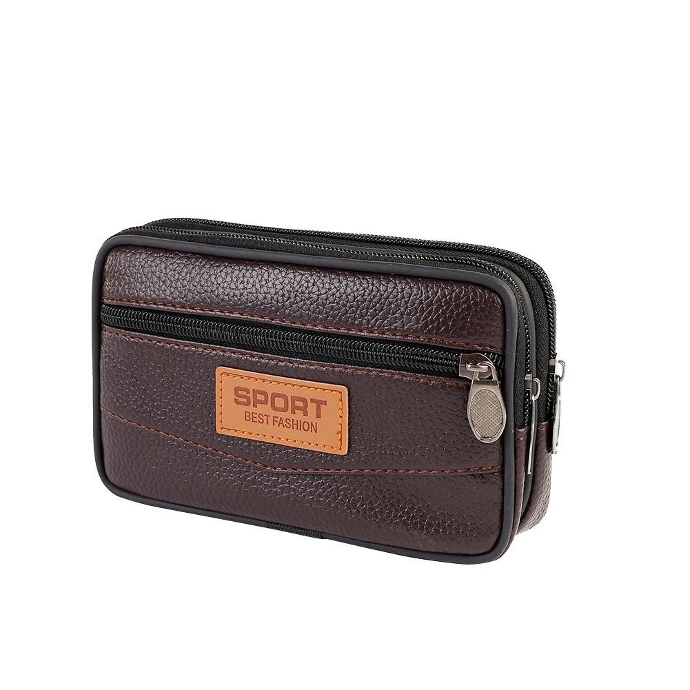 

Multi-function PU Belt Pack for Men Outdoor Sports Phone Purse Fanny Waist Bags Travel Purse Phone Pouch Pocket