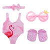 Doll Clothes Sandal Glasses Swimming Suit Set For 18Inch American Doll&43Cm Born Baby Doll Accessories,Our Generation Girl's Toy 2