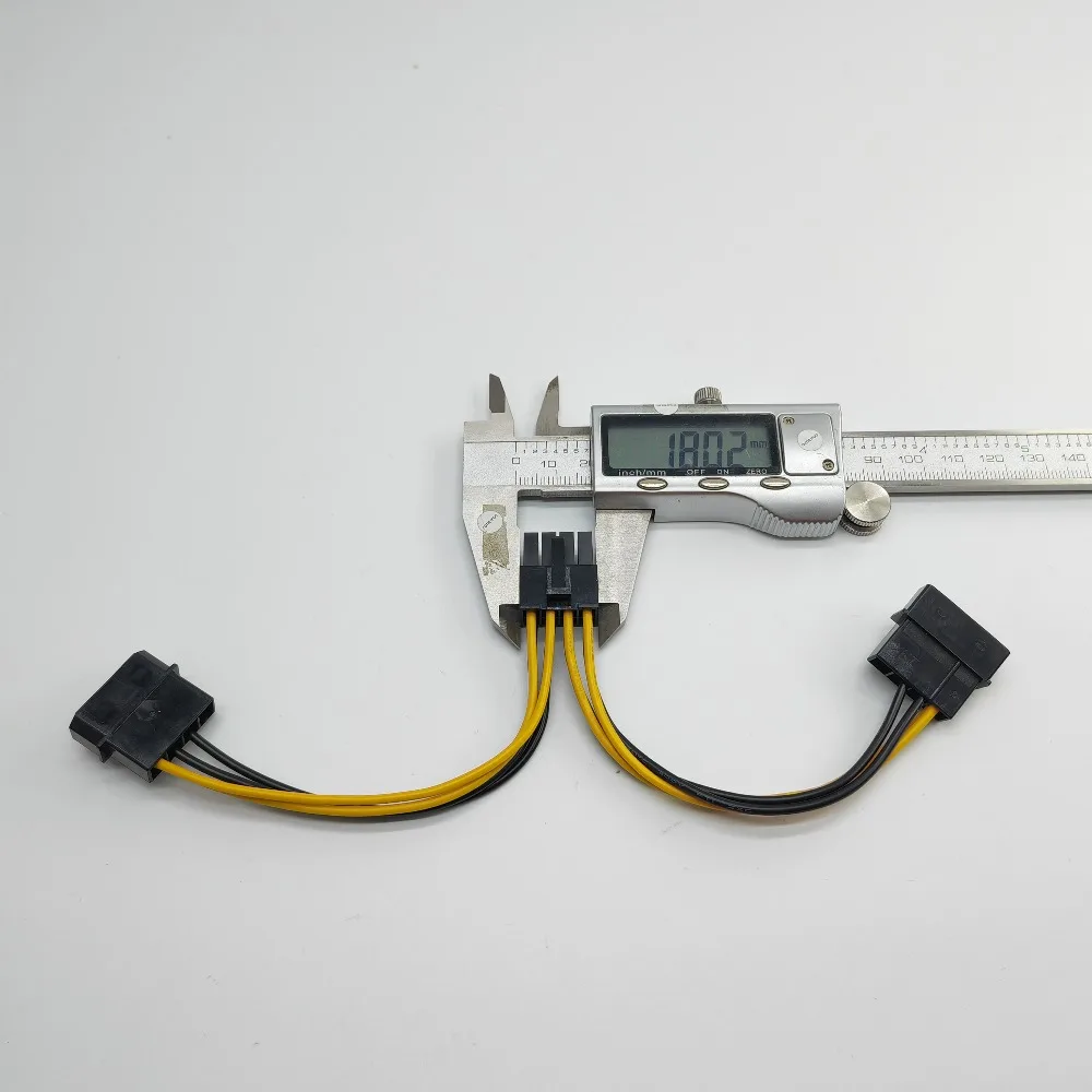 Enhanced Power Cable: Dual IDE Molex to CPU 8-Pin Converter, 18AWG Wire, 15cm Length