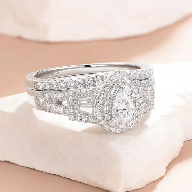 Anillos De Plata BORUO - Anillo De Plata De Ley 925 De Alto Pulido, Resistente Al Deslustre, Ajuste Cómodo, Anillo De Boda, Regalo Para Ocasiones Especiales, 2 Mm, 3 Mm, Tamaño 4-12