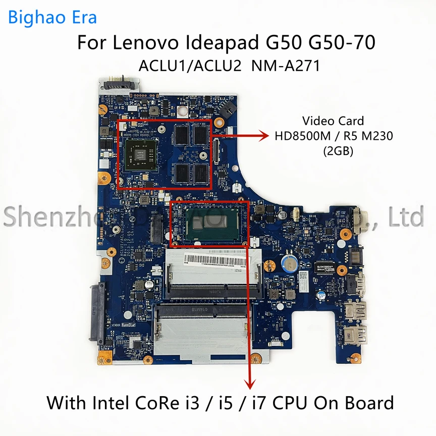 Pour Lenovo G50 70 Carte Mère I3 4030U r5 m230 2 GB 5B20G36643 NM A271 Rev1.0 bon Test | AliExpress