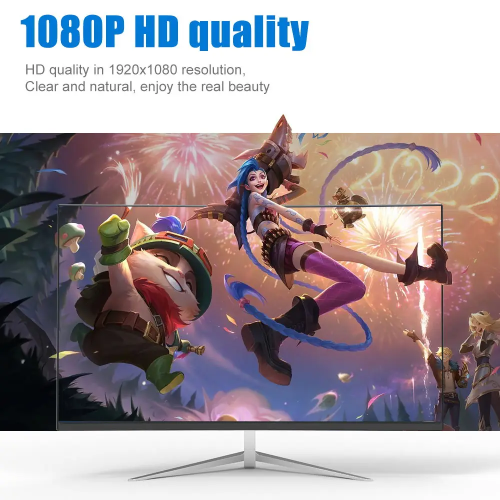 JSHIX 21.5 ġ ƮƮ ǻ , FHD 75Hz 1920x1080, ̹ ǽ Ŀ ÷ ȭ, VGA HDMI ȣȯ ũž PC