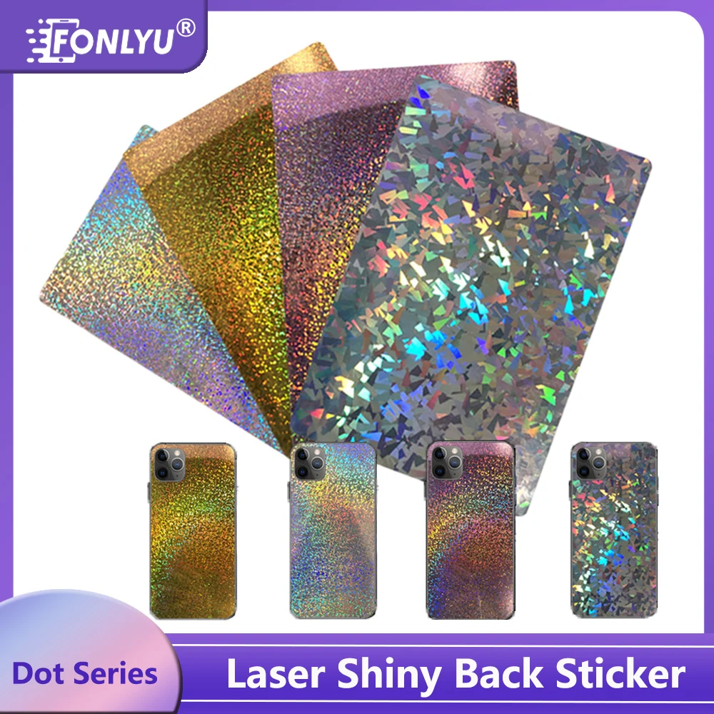 fonlyu-50pcs-mobile-phone-colorful-laser-film-sticker-glitter-symphony-rear-cover-protector-for-plotter-blade-cutting-machine