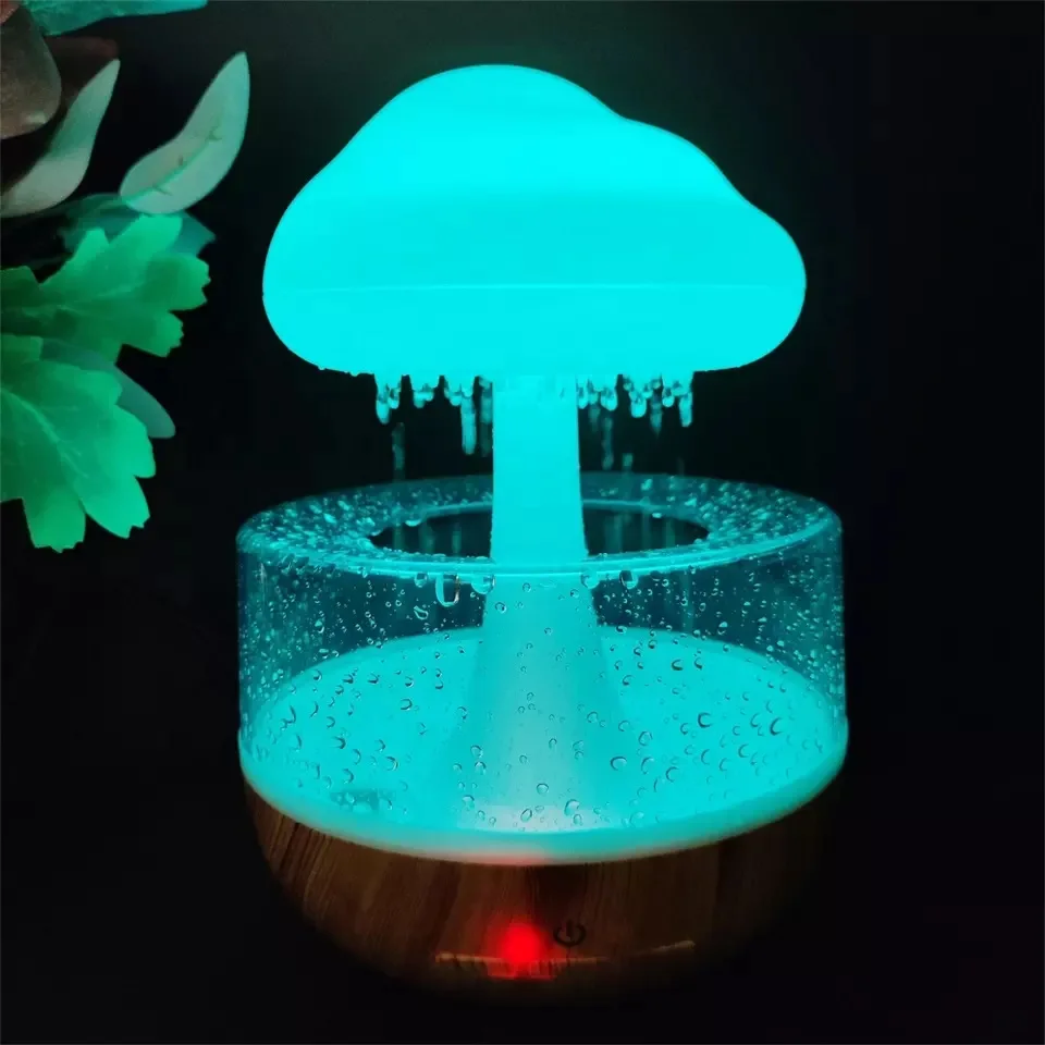 Rain Cloud Humidifier Water Drip,Rain Cloud Diffuser,Mushroom Rain Cloud  Humidifier, Raining Cloud Night Light,Desk Bedside Cloud Lights for  Sleeping