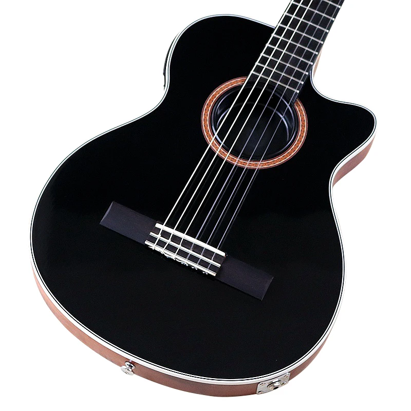 Thin Body Silent Classic Guitar 39 Inch 22 Frets Solid Wood