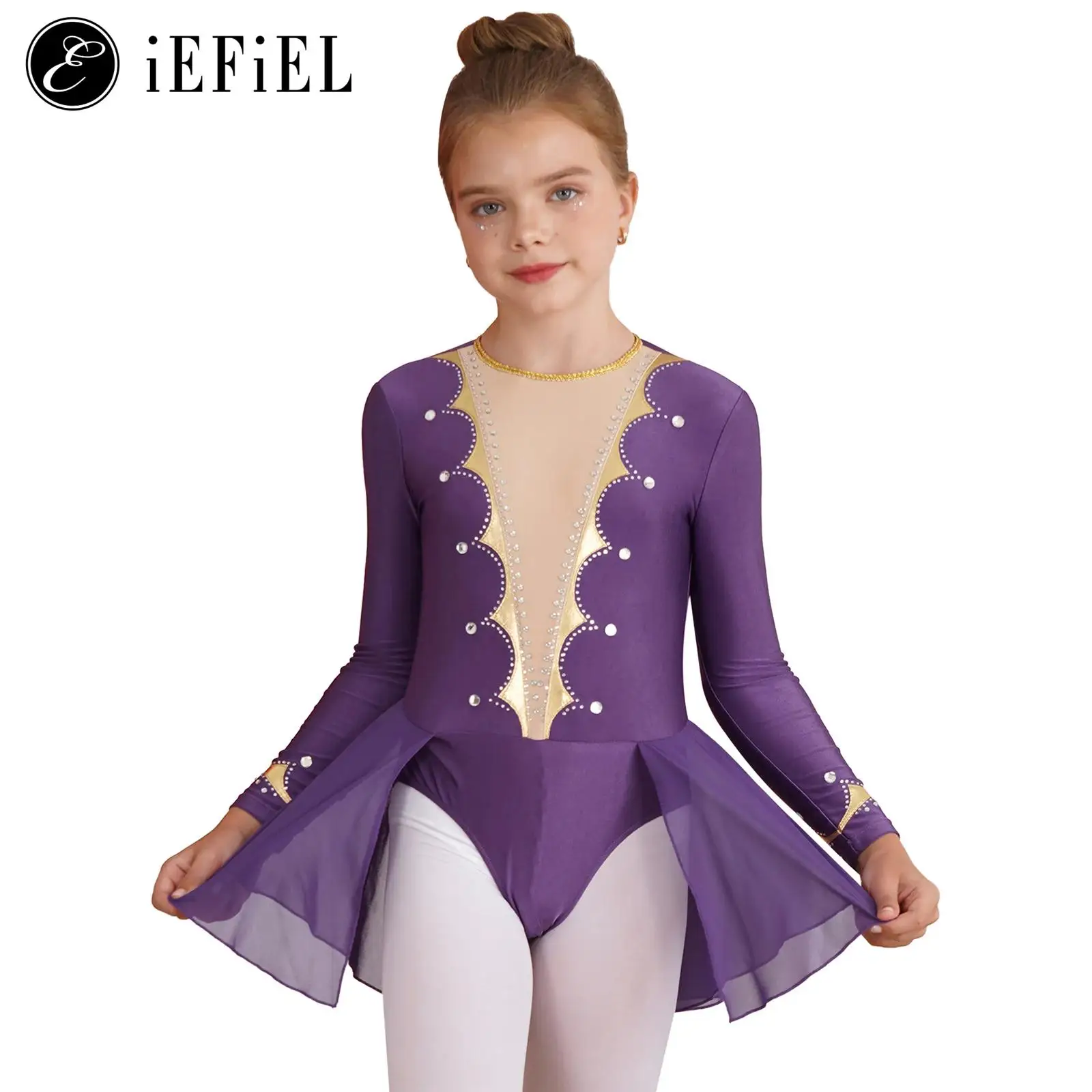 

Kids Girls Circus Costume Holiday Ringmaster Showmen Dance Magic Stage Performance Dress Leotard for Halloween Cosplay Party