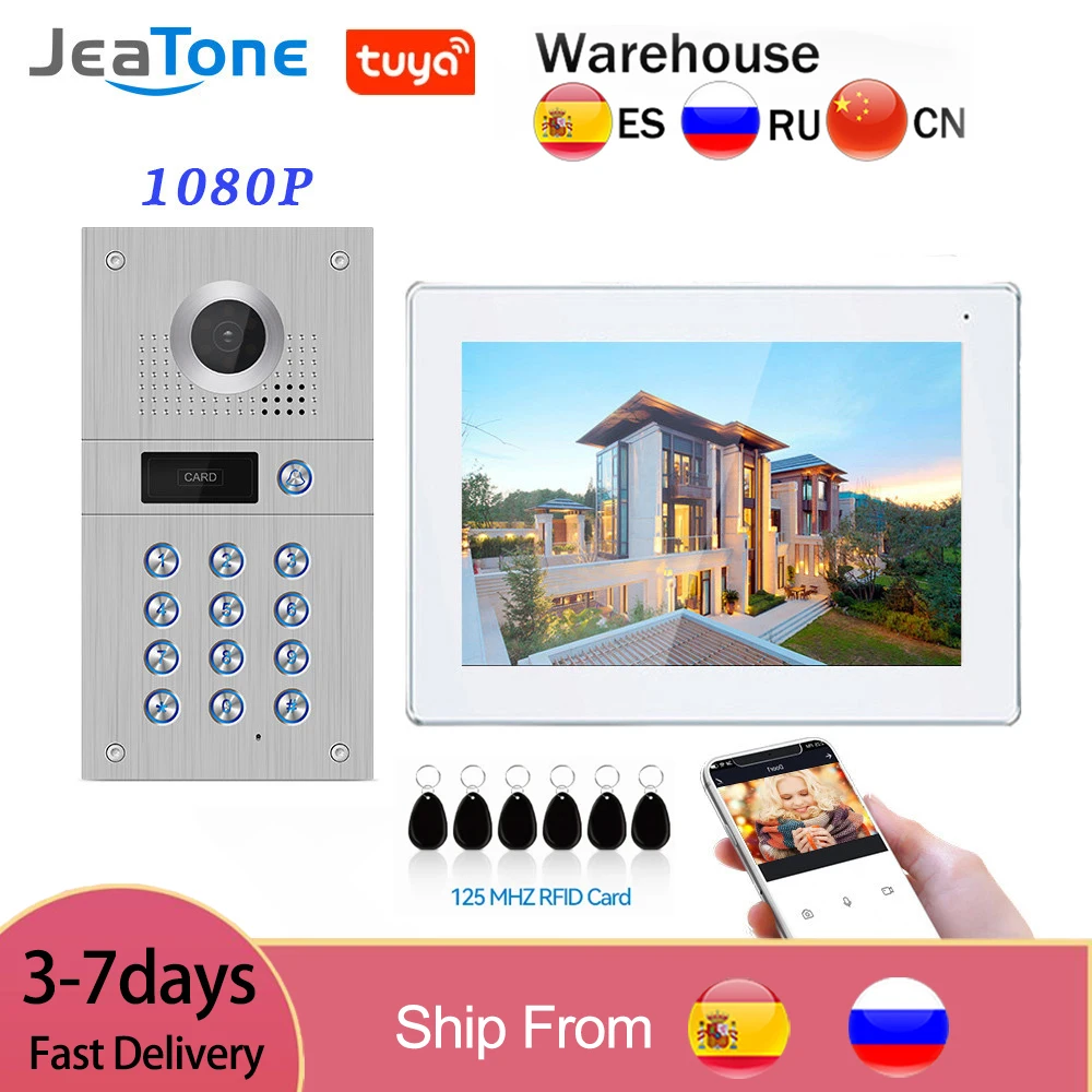 Jeatone 10 Inch Tuya Wireless Wifi 1080p Video for Home Video