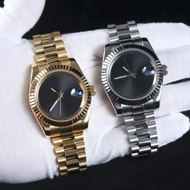 

MINUTETIME Custom Vintage NH35 Watch Luxury Luminous Mechanical Automatic Movement Waterproof Dome Glass Steel Men's Wristwatch