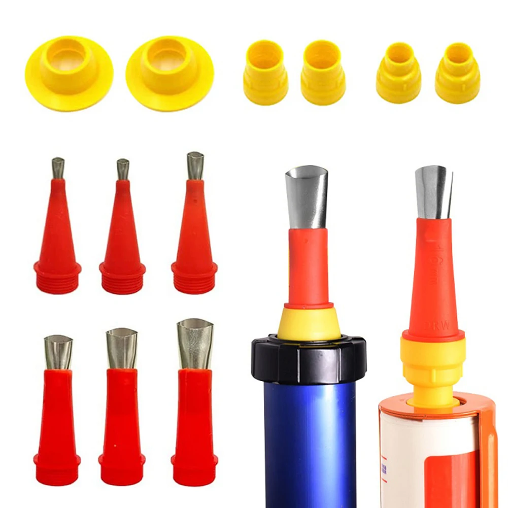 22PCS Stainless Steel Caulk Nozzle Applicator Caulking Finisher Glue Tool Kitchen Bathroom Sink Silicone Sealant Finishing Tool 6
