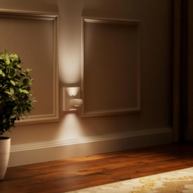 AITHEA Mini LED Night Light EU US Plug Dusk to Dawn Sensor Energy Saving Wall Lamp for Bedroom Bathroom Hallway