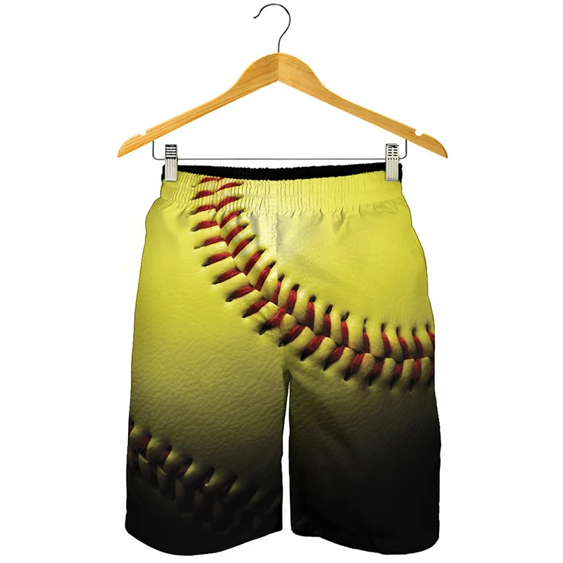 

New Design Softball Playing Field 3D Printed Beach Shorts Men Kids Surf Board Shorts Summer Swimming Trunks Quick Dry Ice Shorts