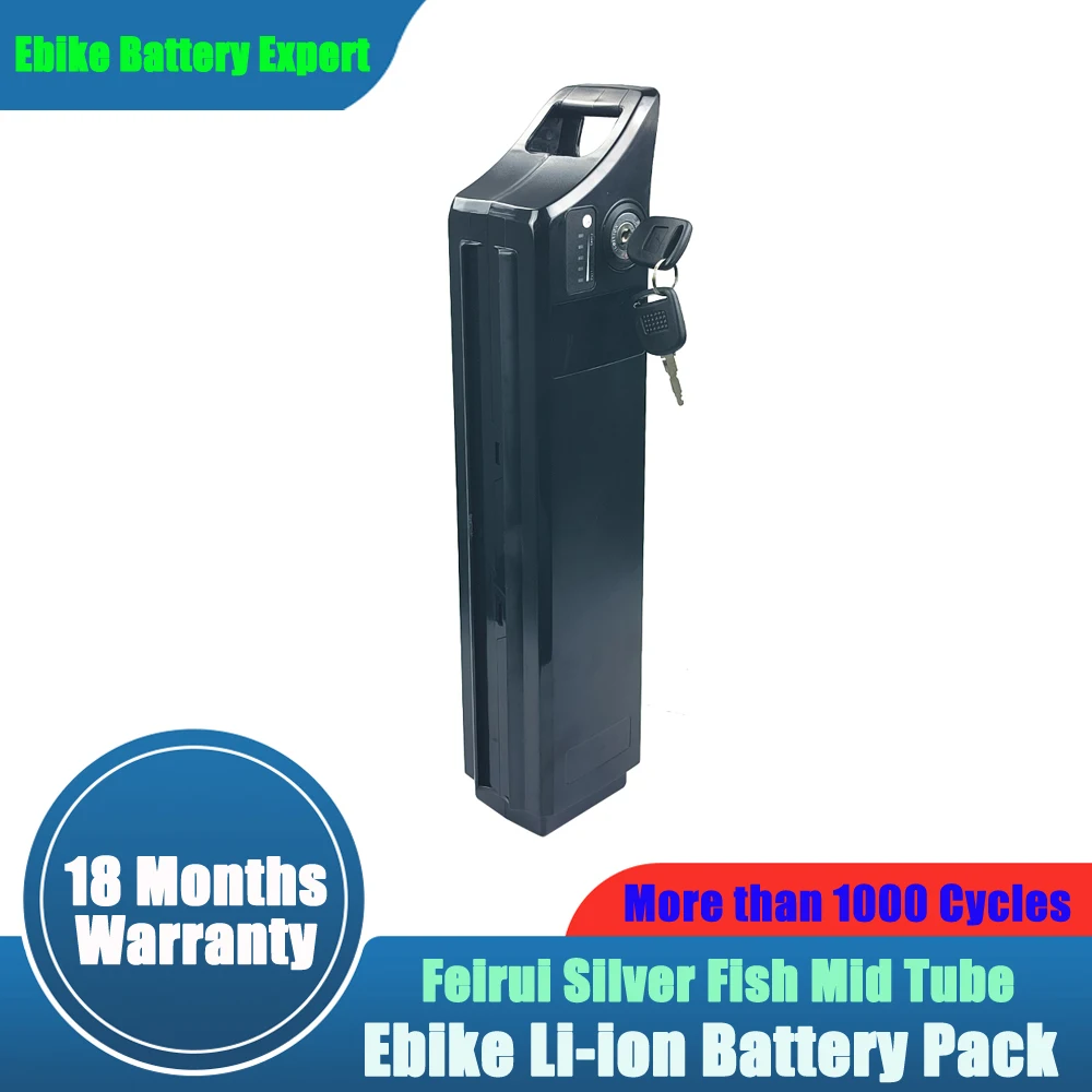 

Ebike Spare Li-ion Battery, 48V 13Ah, Feirui Mid Tube Akku for 250W 500W 1000W FR-TDN05Z Folding Fat Tire Ebike with Charger