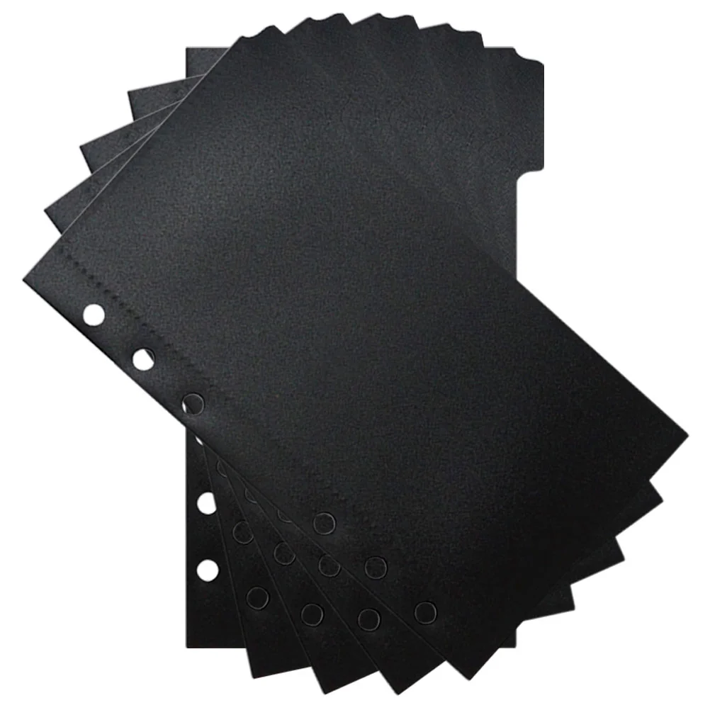 

1 Set Binder Pockets 6-Hole Binder Pocket Plastic Binder Punched Pockets