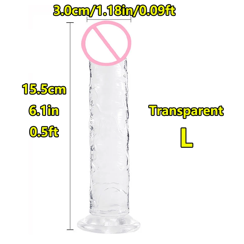 Realistic Soft Jelly Dildo With Suction Cup For Anal Play_voghion.com