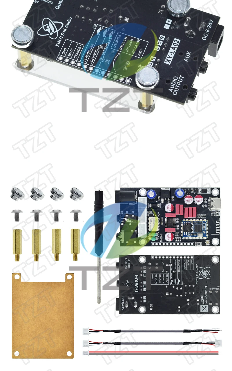 DC8-24V XY-LA02 Qualcomm QCC5125 + PCM5102A Bluetooth Audiophile Bluetooth 5.1 Decoder Board APTX LDAC Verlustfreie HD-Klangqualität – Detail 13