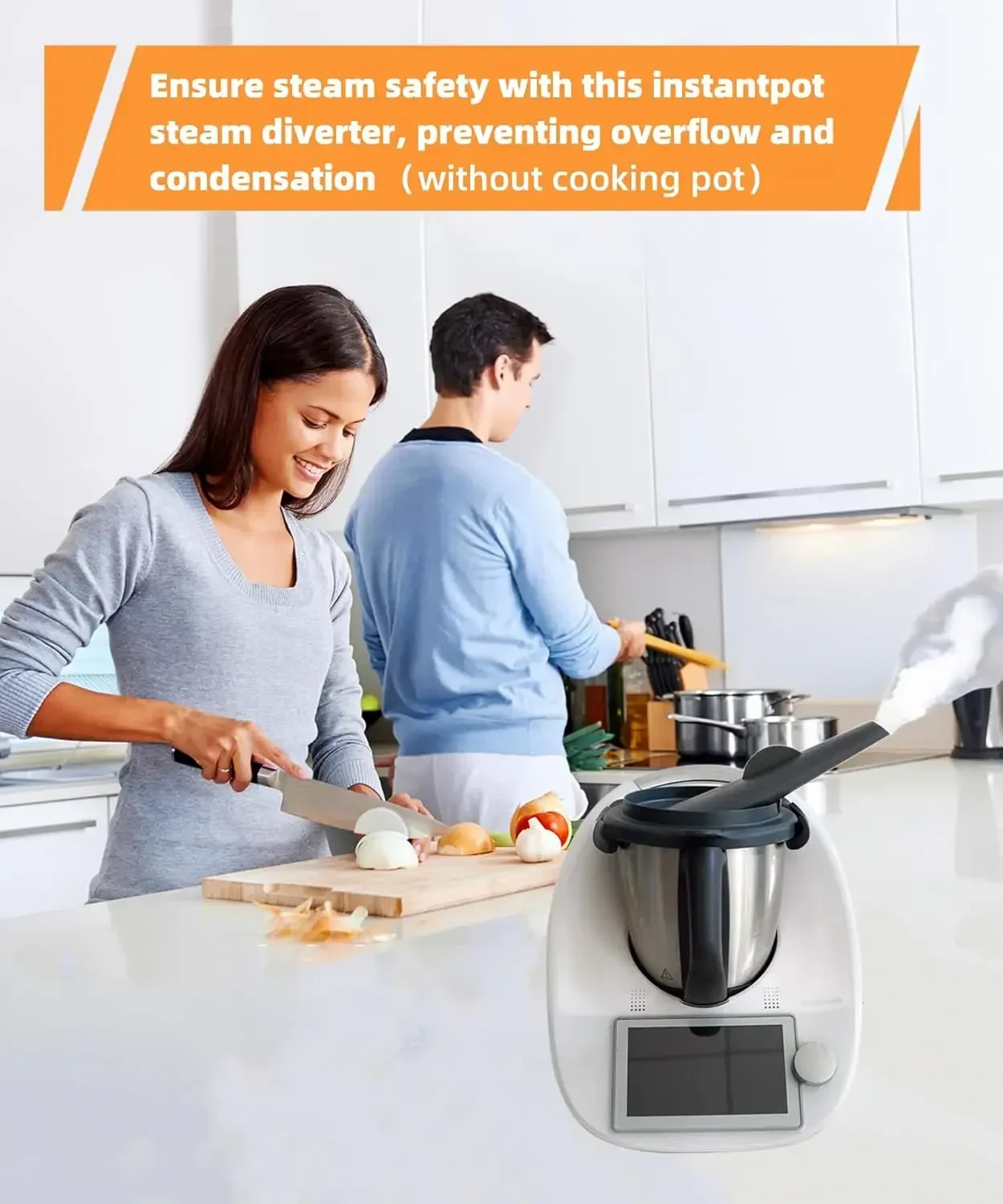 Kitchen Tools Steam Diverter for Thermomix TM5/TM6 Air Guided Steam Release Diverter Exhaust Pipe Fittings Relief To Prevent Burn
