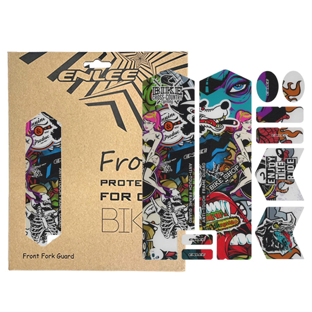 Protege Display Film De Protection Pour Cadre De Vélo ENLEE - Anti-rayures - Imperméable - Noir Film PU Protection Cadre VTT Route