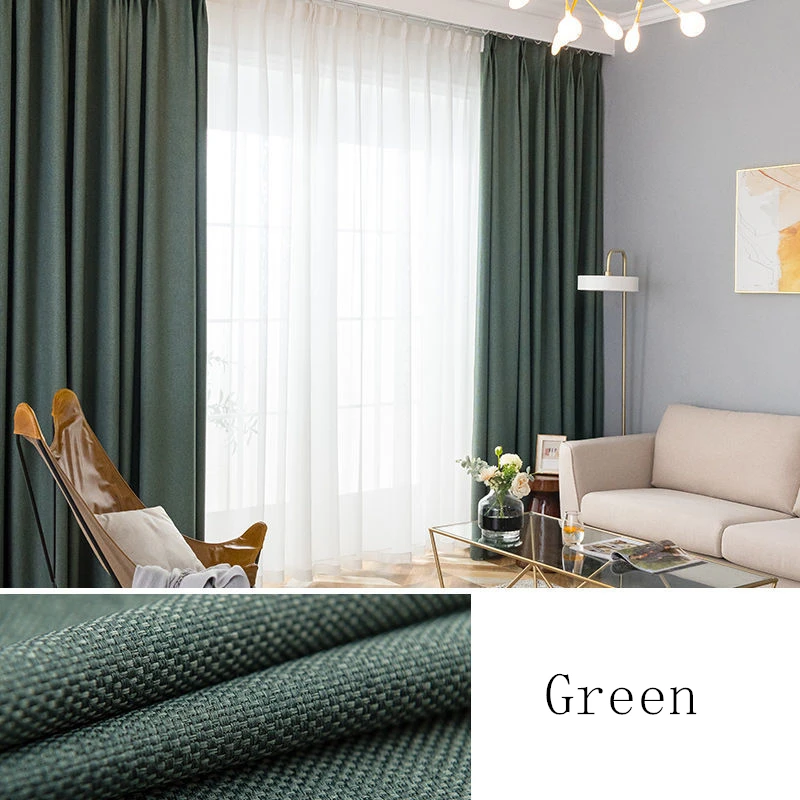 Blackout Curtains 350cm Custom Made Faux Linen 80%-90% Blackout for Bedroom Living Room