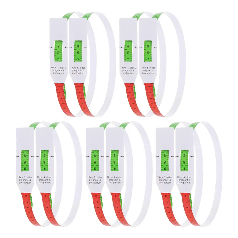 10Pcs 머리 둘레 측정 테이프 팔 둘레 측정기 정밀하고 유연한 PP 소재 건강 관리에 이상적