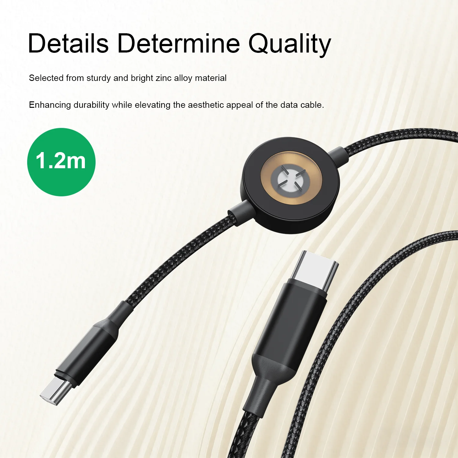 Bonola 2-in-1 Ladekabel für Apple Watch Ultra 11/10, Typ-C zu C, 60W Schnellladegerät, geflochtenes Kabel für iPhone 17/16/15 Pro Max – Detail 1