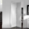 House Decoration 2 Panel White Bifold Closet Door Top Arch Panel Solid Wood Folding Sliding Doors 5