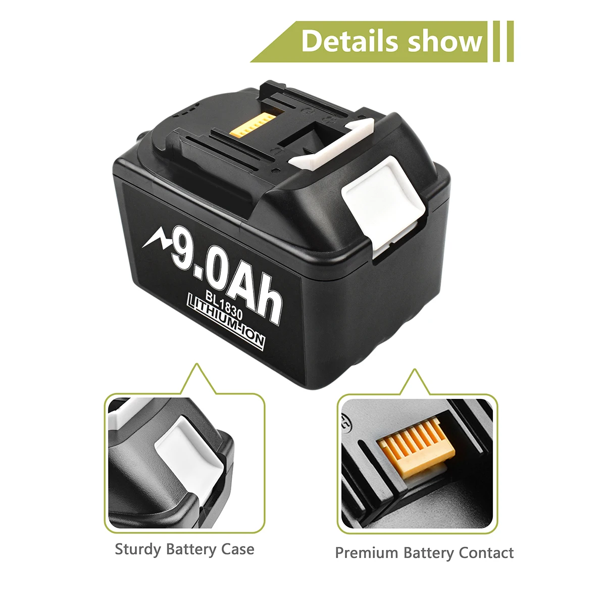 Bateria Li-ion para Makita Ferramenta Elétrica Bl1860 Bl1860b Bl1840 Bl1850 Bl1830 Bl1860b Lxt 400 9000mah - Image 4