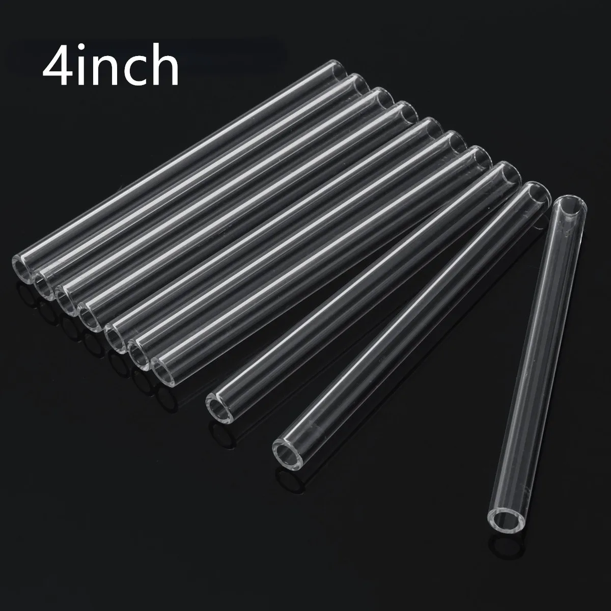 4 Inch Long 10 Pieces Glass Borosilicate Blowing Tubes 10 mm OD 2mm Thick Wall Tubing Clear Tubes Art DIY glass blowing tubes