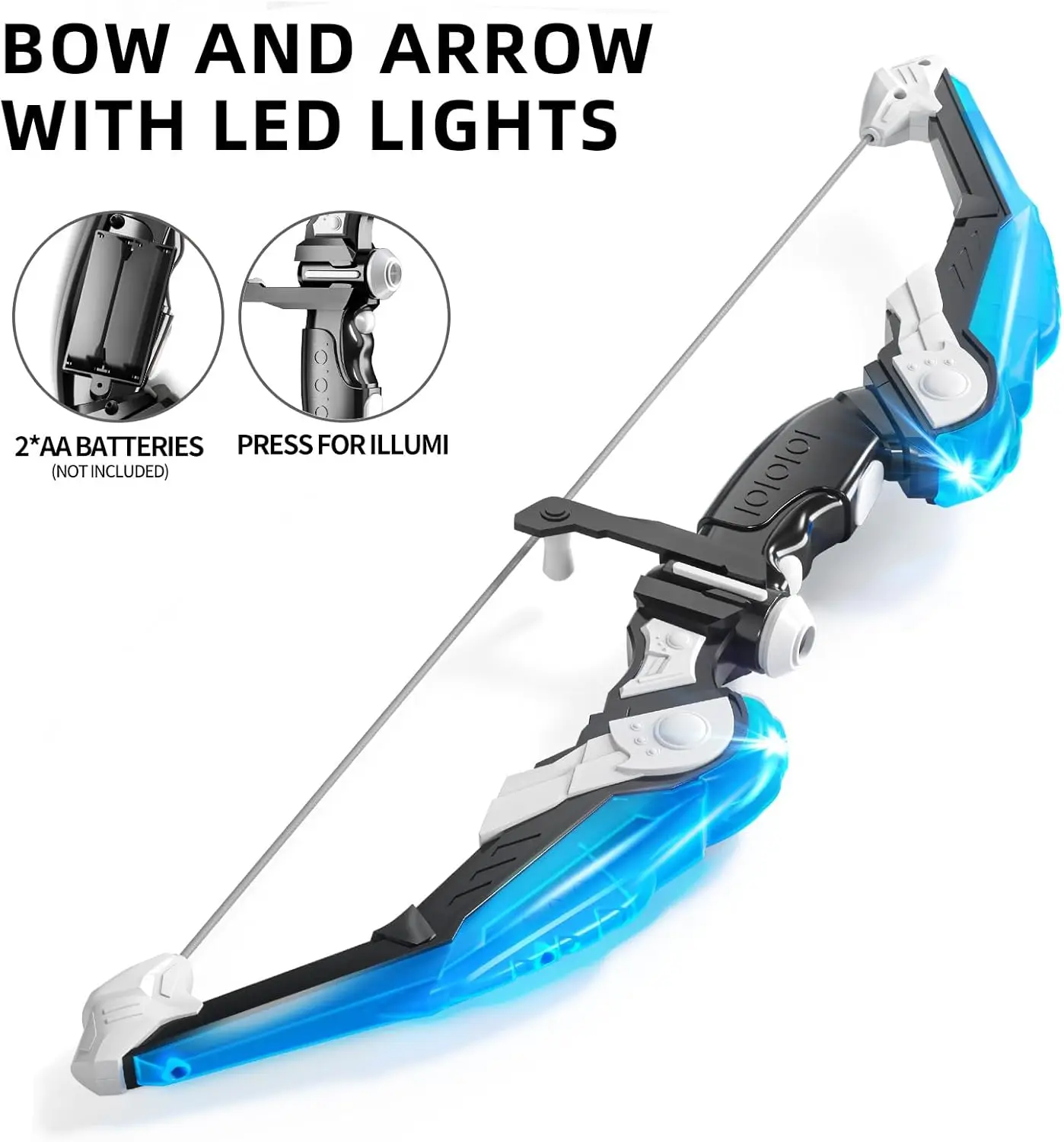 BEOSIOR Toy Archery Bow And Arrow For Kids, Archery Set With LED Light