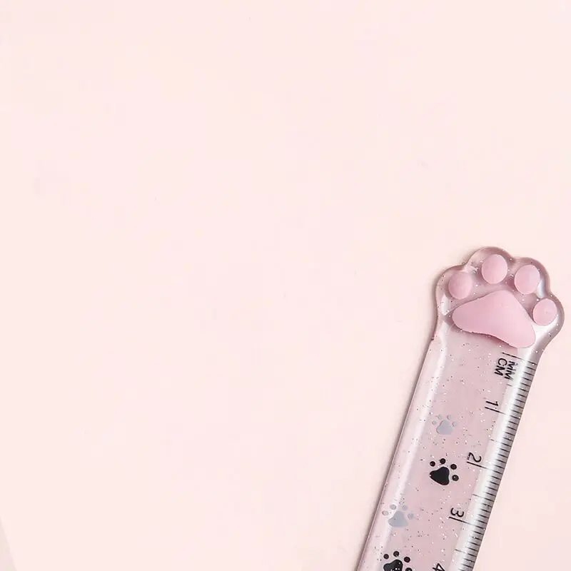 15cm Ruler Cute Cat Paw Plastic Straight Rulers Kawaii School Office Supplies Planner Accessories Student Prize Drawing tools straight ruler cats paw ruler plastic ruler drawing ruler