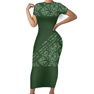 New Arrivals Sexy Women Dresses Maxi Dress Polynesian Hawaiian Tribal Printing Design Custom Girl Night Club Wear Clothes