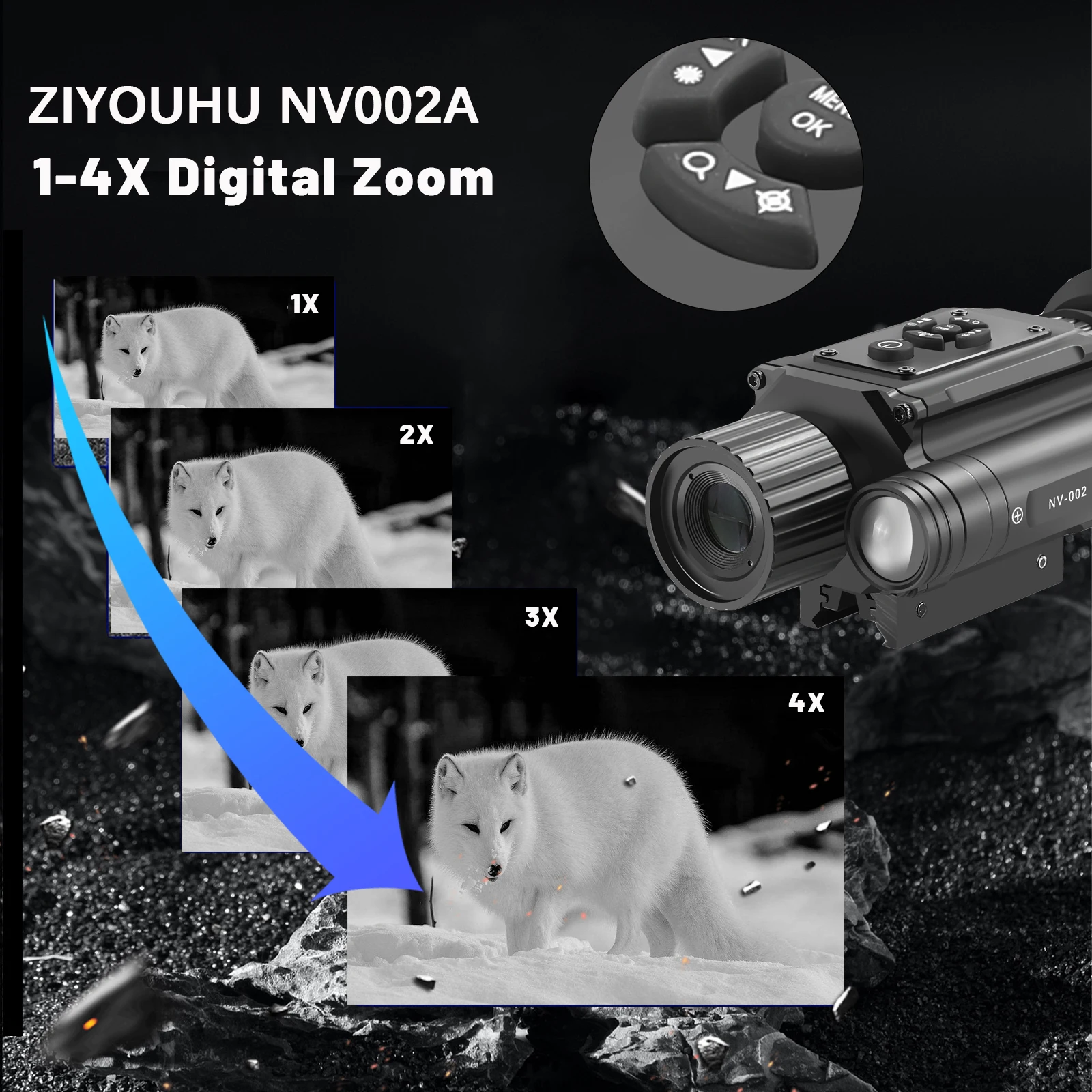 New HD Tiny Digital Night Vision 1080P Video Camera Infrared Monocular Multiple Image Mode Crosshair Hunting Night Sight Scope 4