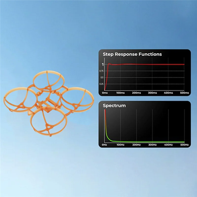 Profil du Cadre Drone FPV Air75 II 75mm avec bras renforcés, idéal pour vol en intérieur.