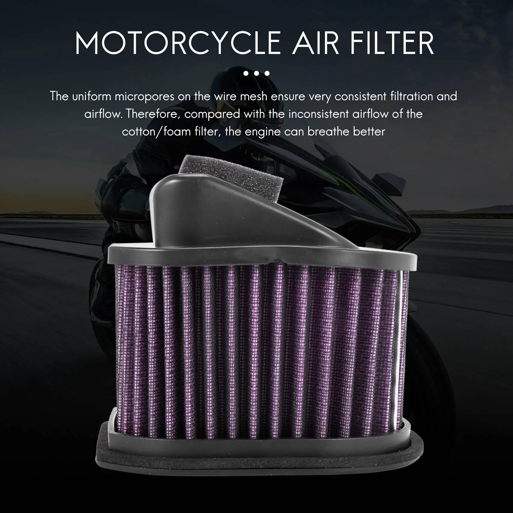 Motorcycle Air Cleaner Intake Filter For Kawasaki Z750 2004-2012 Z800 2013-2015 Z1000 2003-2009 Motorcycle Accessories