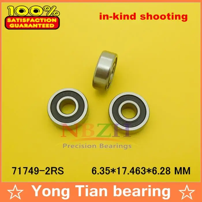 NBZH Bearing 71749-2RS 1602-2RS 6.35 x17.462*6.28 Mm Miniature Inch Shielded Ball Bearing