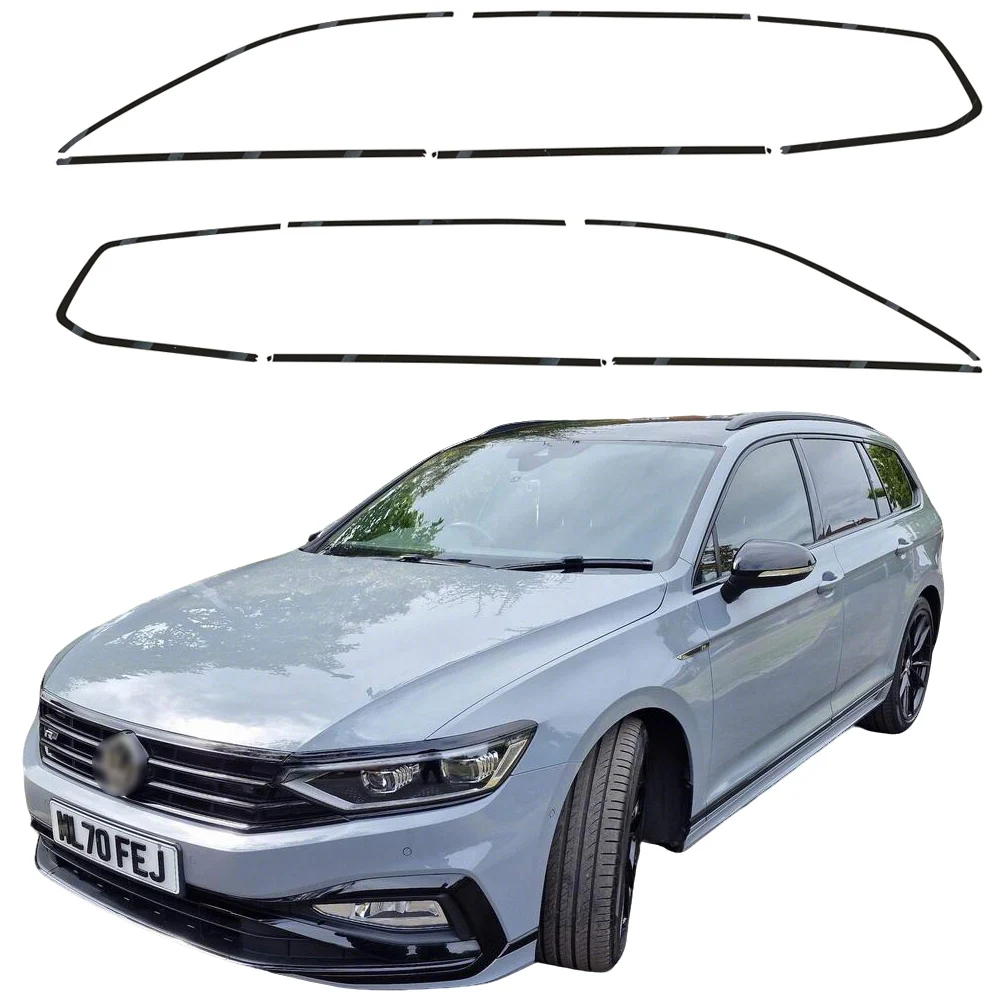 Pegatina de Eliminación de Cromo Negro Brillante/Mate para el Acabado Exterior de la Ventanilla del Coche Volkswagen Passat Variant B8 2016-2023