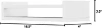 Set of 4 Wall-Mounted Kid's Bookshelf - White Floating Nursery Book Shelves - Durable Wood Construction 2