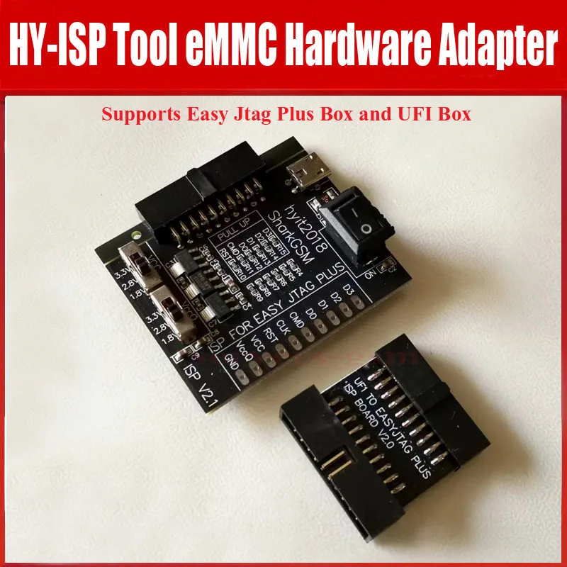 HY-ISP-EMMC 플라잉 라인 어댑터 도구, 소형 보드, 간편한 JTAG UFI 박스 지원, 온라인 문제 해결, (색상 랜덤 배송)