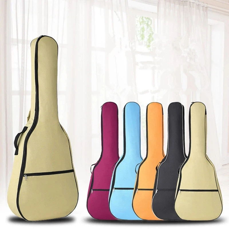 Guitar Bag 40/41 Inch Double Straps 5MM Thick Padded Cotton Acoustic Guitar Backpack Carry Case 600D Oxford Fabric Waterproof