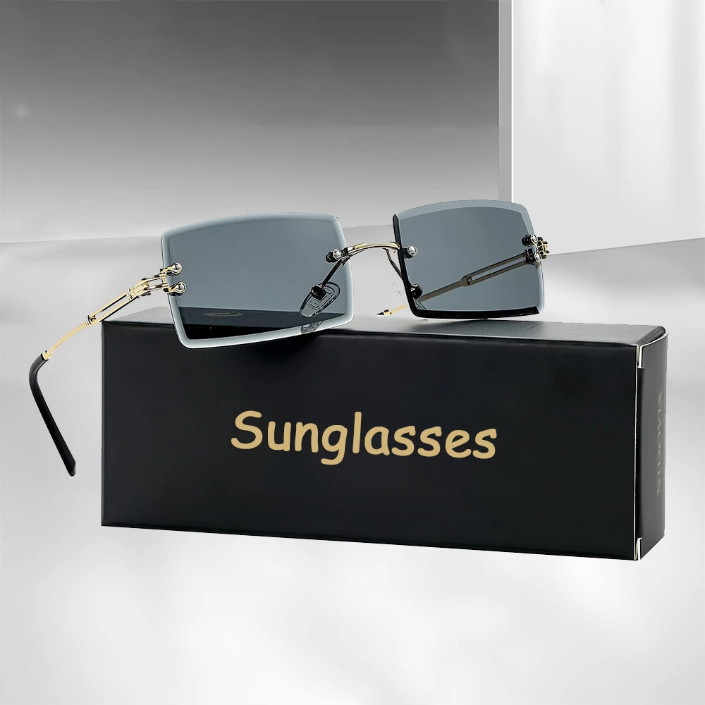 Retro Vintage Square Men's UV400 Anti-reflective Rivet Designer Sunglasses main image 1