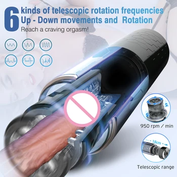 2022 Automatic telescopic Rotation Male Masturbator Cup Vibrator Masturbation Goods Sex Toys For Man Adult Goods sucking machine 3