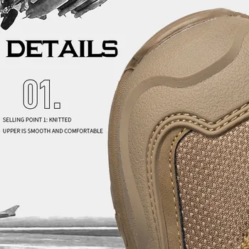 Tactical Boots Durable Training Shoes Sports Climbing Ankle Boots Outdoor Large Size Hiking Shoes Men's Desert Boots Men 6