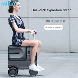 MiFuny Luggage Electric Riderable Carrying Case USB Rechargeable Boarding Password Lock Alloy Frame Business Trolley Travel Case