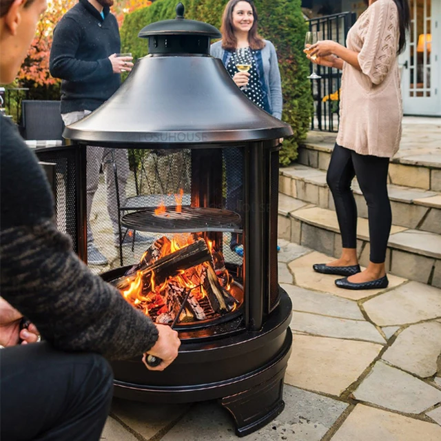 Északi Vas Tűz Pit A Szabadtéri Fűtés Háztartási Faszén Brazier Kreatív Egyszerű Kültéri Barbecue - Image 5