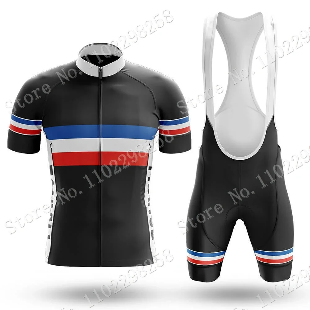 

France National Team Cycling Jersey 2023 Set Summer French Clothing Road Bike Shirts Suit Bicycle Bib Shorts MTB Ropa Maillot