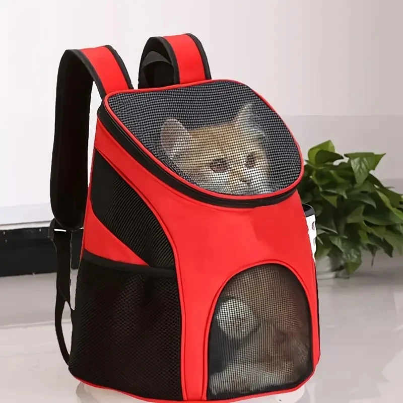 Pet Carrier Backpack Outdoor Dog Cat Backpack Ventilated Mesh Double Shoulder Pet Travel Bag for Cat Small Dogs Puppy Traveling