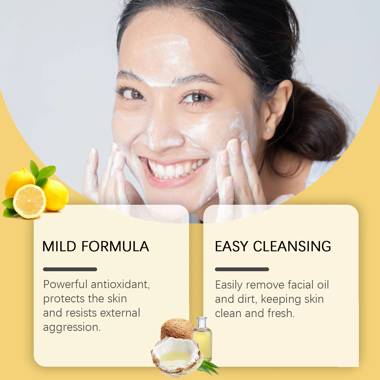Lemon Turmeric Kojic Acid Brightening Soap Cleansing Face Rejuvenation Exfoliating Even Skin Tone Hyaluronic Acid Handmade Soap 4