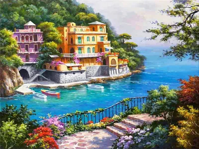 EZYHO 5D Diamond Painting,5D DIY Full Round Daimond Painting