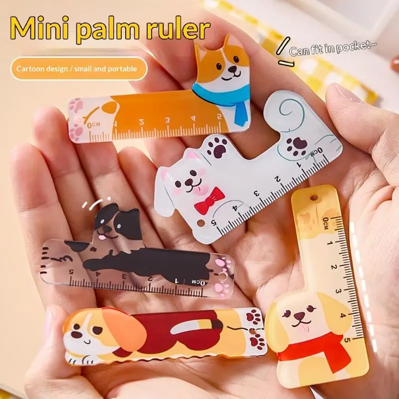 【xxx】5cm Cartoon Animal Mini Plastic Rule Portable Bookmark Straight Ruler Pocket Measuring Tool Stationery Drawing Supplies[ZN]